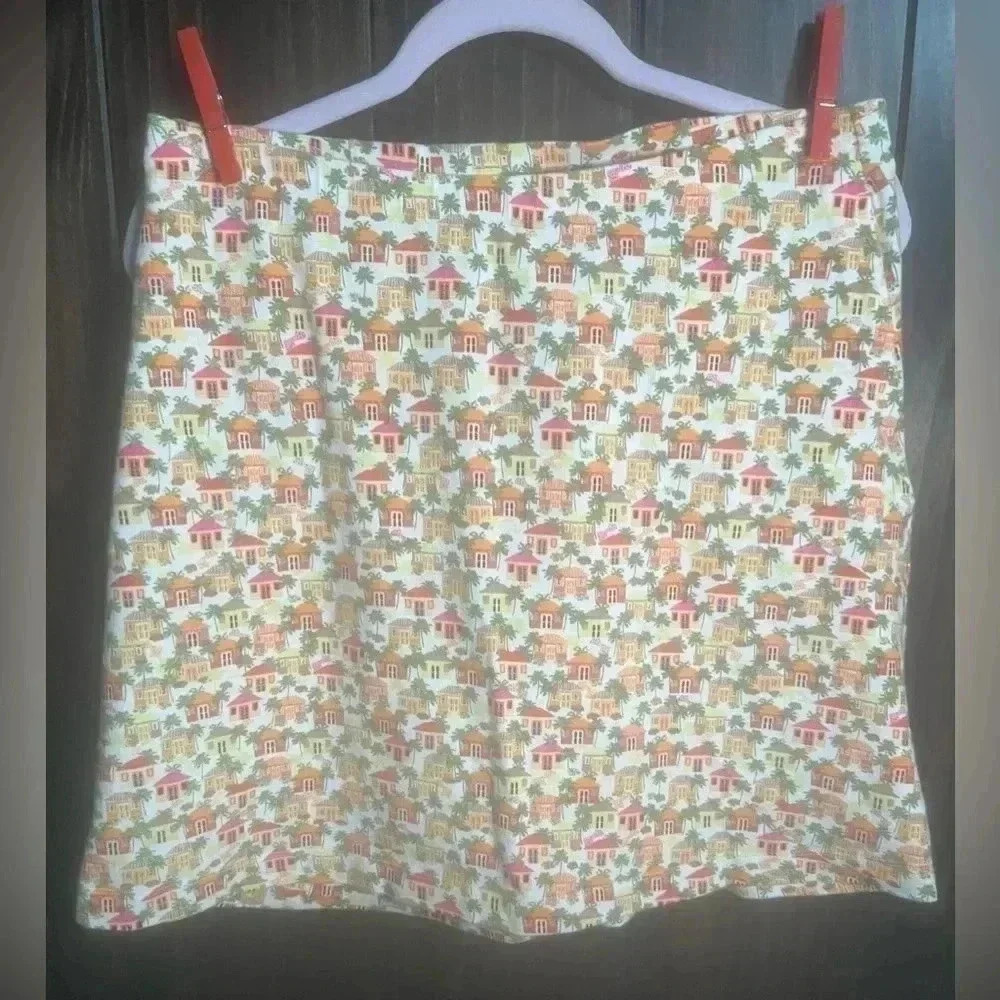 J. Jill Mini House Print Skirt. Size: Medium Petite